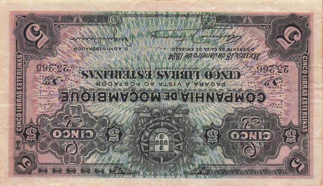 Mosambik pr325 Libras 1934